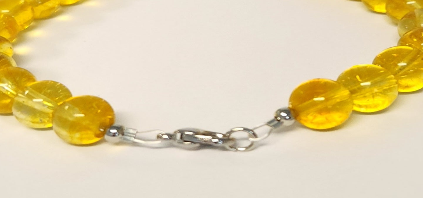 Citrine tree of life clasp bracelet