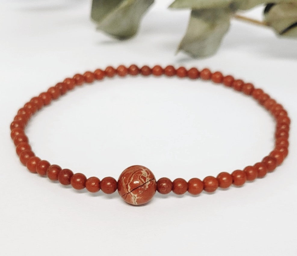 Red Jasper Ankle Bracelet