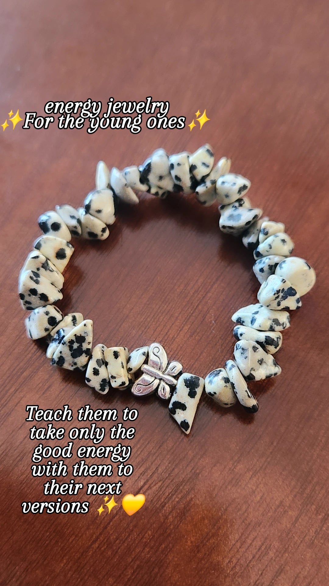 Dalmatian Jasper energy bracelet (youth)