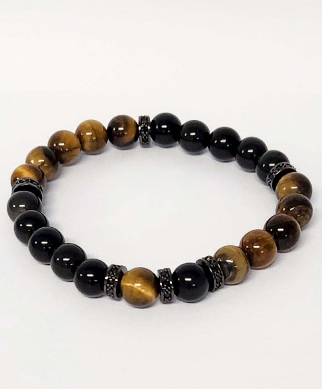 Obsidian & Tiger's eye energy bracelet